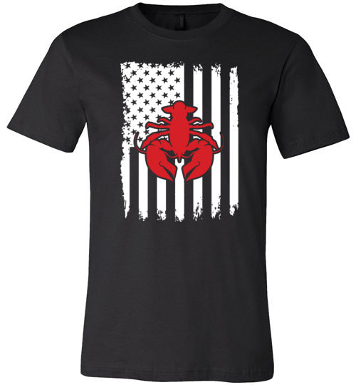 Crawfish American Flag Canvas