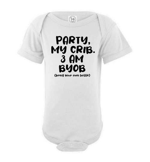 Party My Crib Baby Bodysuit
