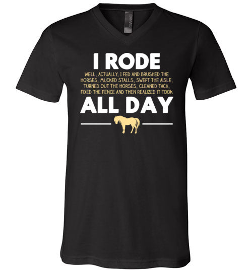 Horse Rode All Day V-Neck