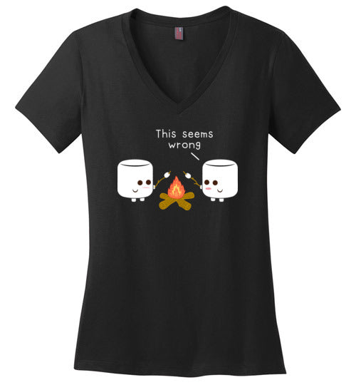 Marshmallows Roasting Marshmallows Camping V-Neck