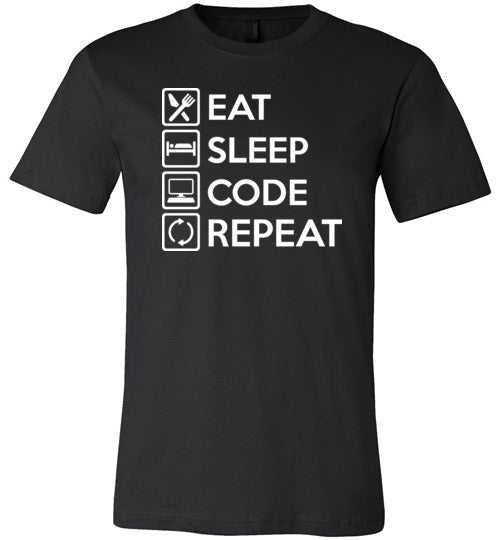Eat Sleep Code Canvas