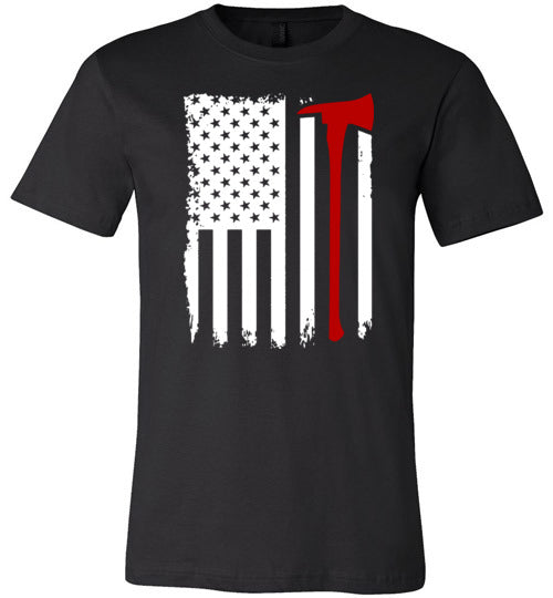 Firefighter American Flag Canvas