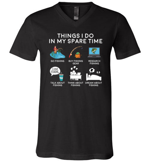 Things I Do In My Spare Time Fishing V-Neck