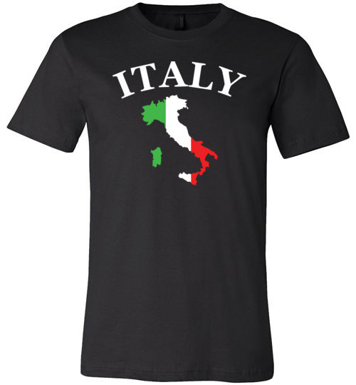 Italy Map Flag Canvas