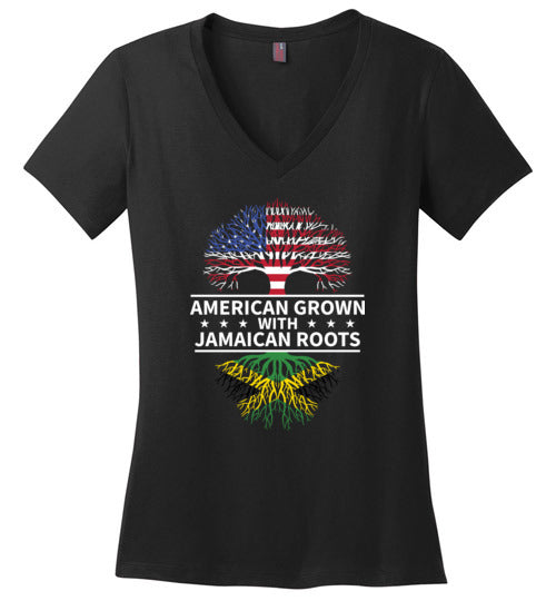 American Grown With Jamaican Roots V-Neck