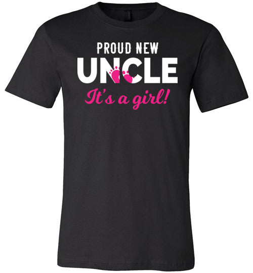 Proud New Uncle Baby Girl Canvas