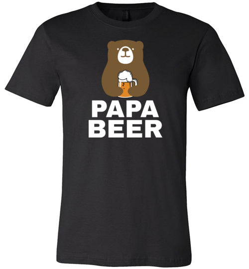 Cute Papa Beer Bear Canvas