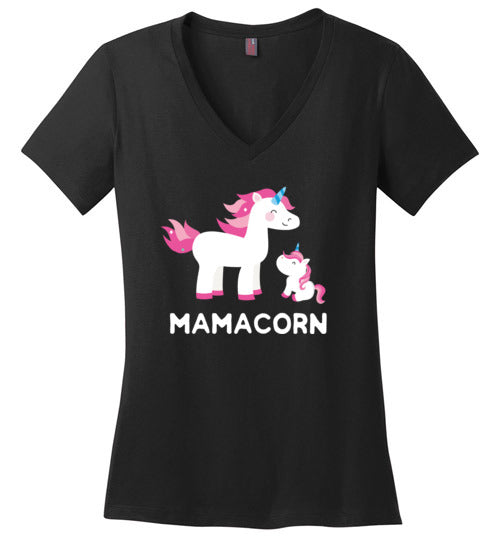 Unicorn Mom Mamacorn V-Neck