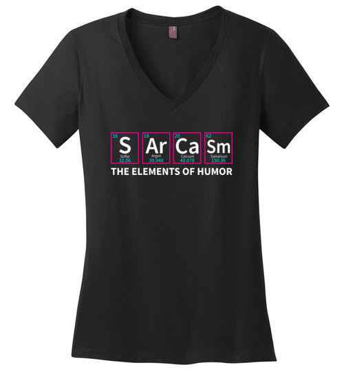 Sarcasm Elements of Humor V-Neck
