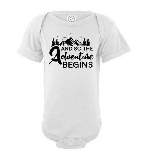 And So Adventure Begins Baby Bodysuit