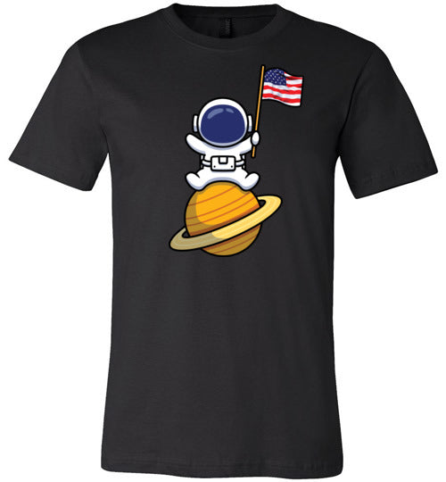 Astronaut American Flag Canvas