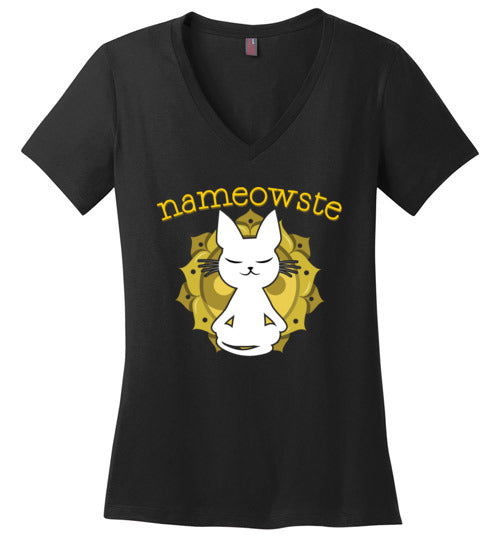 Cat Yoga Nameowste V-Neck