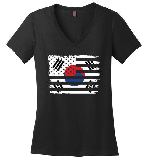 South Korean American Flag V-Neck