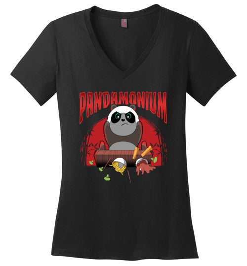 Pandamonium Panda V-Neck