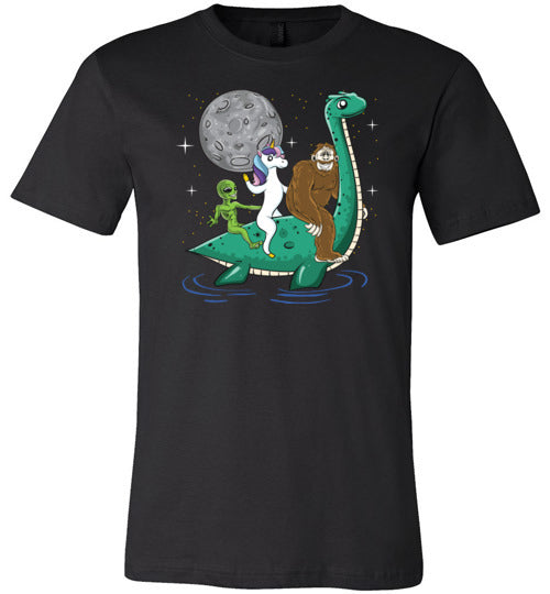 Bigfoot Alien Loch Ness Canvas