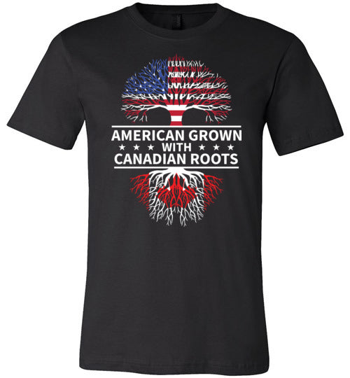 American Grown With Canadian Roots Canvas