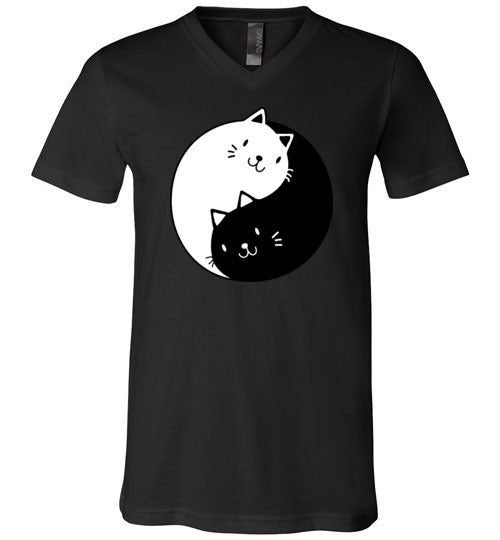 Cat Yin Yang V-Neck