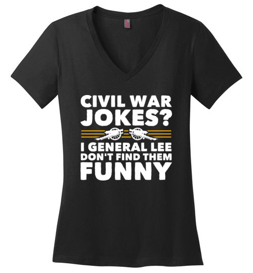 Civil War Jokes General Lee V-Neck