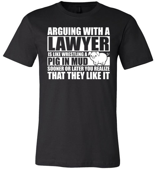 Arguing With A Lawyer Pig In Mud Canvas