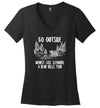 Go Outside Bear V-Neck