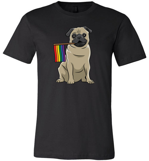 Pug LGBT Flag Canvas