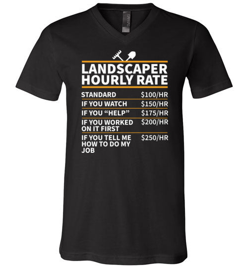Landscaper Hourly Rate V-Neck