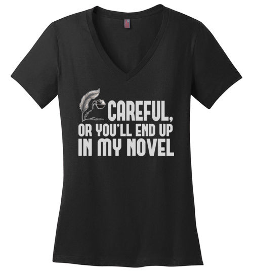 Careful Novel V-Neck