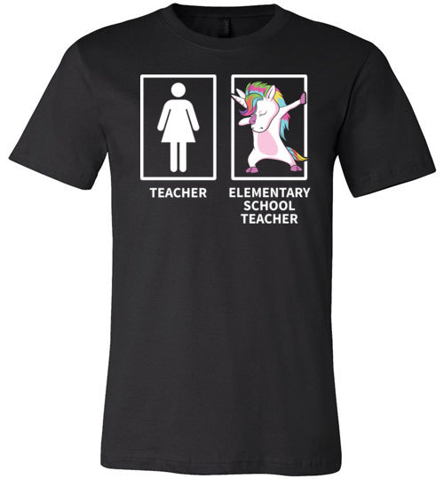 Elementary Teacher Dabbing Unicorn Canvas