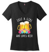 Just A Girl Who Loves Beer V-Neck