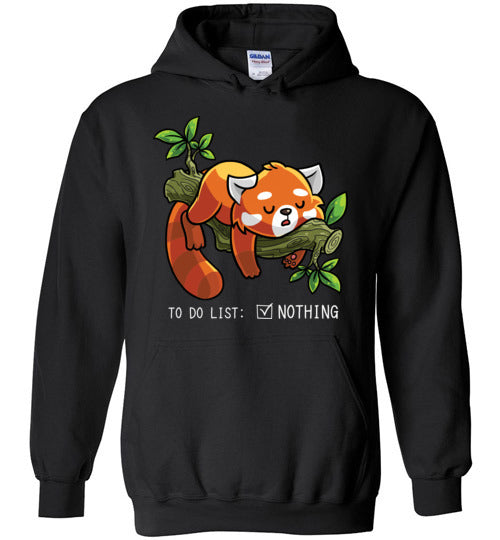 Red Panda To Do List Nothing Hoodie