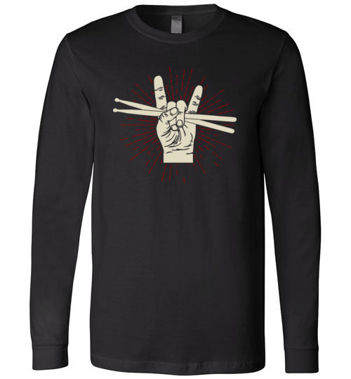 Drummer Drum Rock Hand Long Sleeve