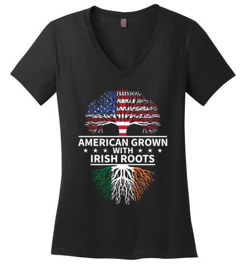 American Grown With Irish Roots V-Neck