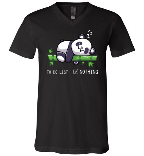 Panda To Do List Nothing V-Neck