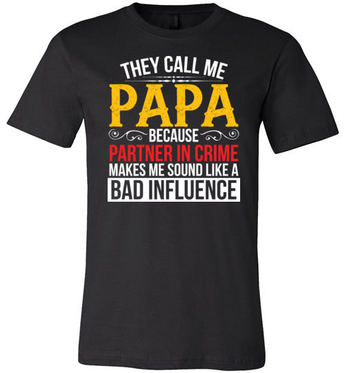 Papa Partner In Crime Canvas