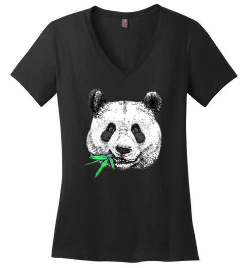 Panda Face V-Neck