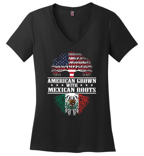 American Grown Mexican Roots V-Neck