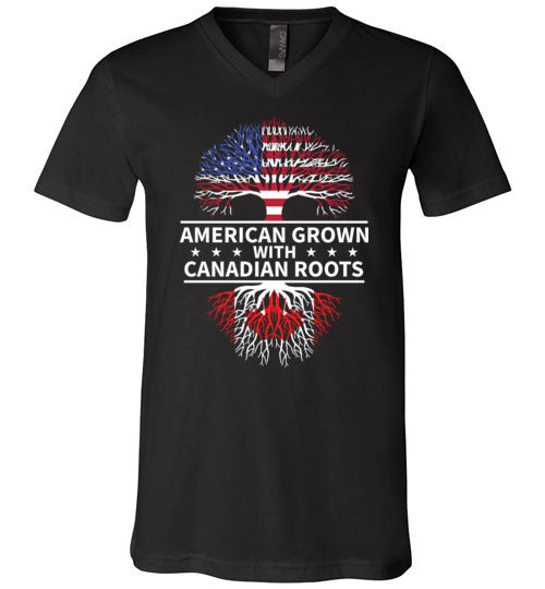 American Grown With Canadian Roots V-Neck