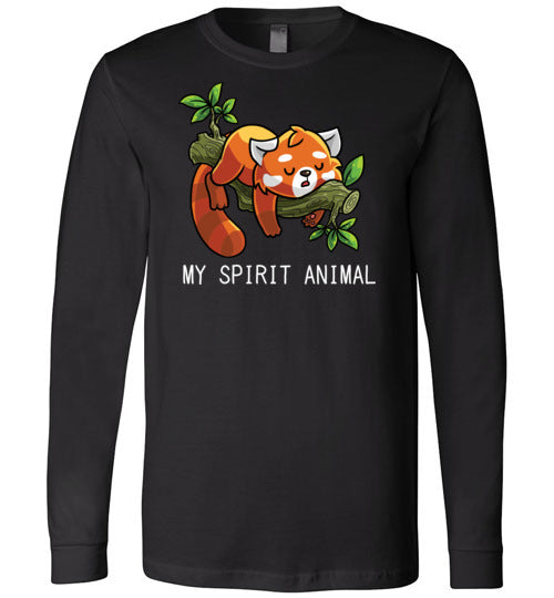 Lazy Red Panda Spirit Animal Long Sleeve