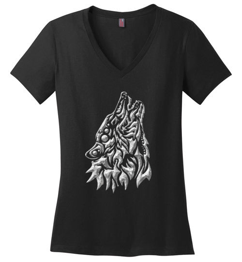 Fenrir Viking Wolf V-Neck