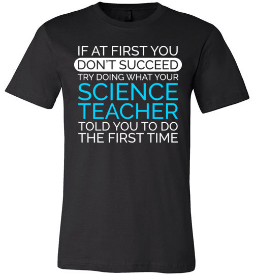 If At First Science Teacher Canvas