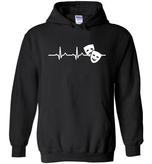 Theater Heartbeat Acting Masks Hoodie