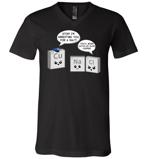 Periodic Table A Salt Copper V-Neck