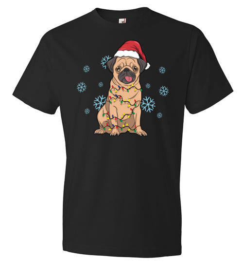 Christmas Pug In Santa Hat