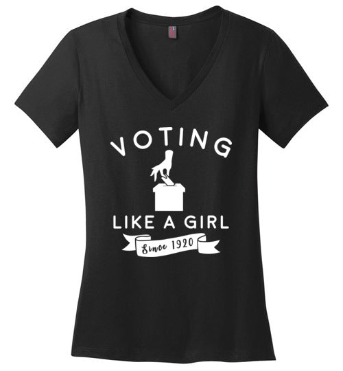 Voting Like a Girl V-Neck
