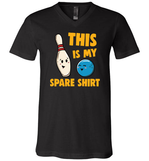 Bowling This Is My Spare Shirt V-Neck