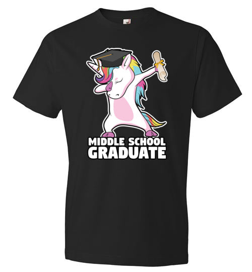 Middle School Dabbing Unicorn Graduate