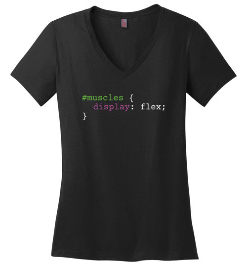 Muscles Coding Flex Gym CSS V-Neck