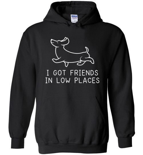 Dachshund Friends Low Places Hoodie