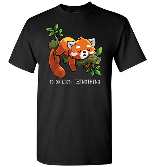 Red Panda To Do List Nothing Youth Shirt