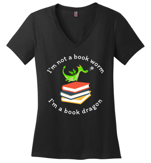 Book Dragon V-Neck